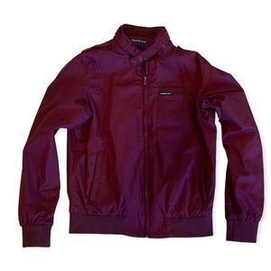Members Only Men's Classic Iconic Racer Jacket Burgundy sz Medium